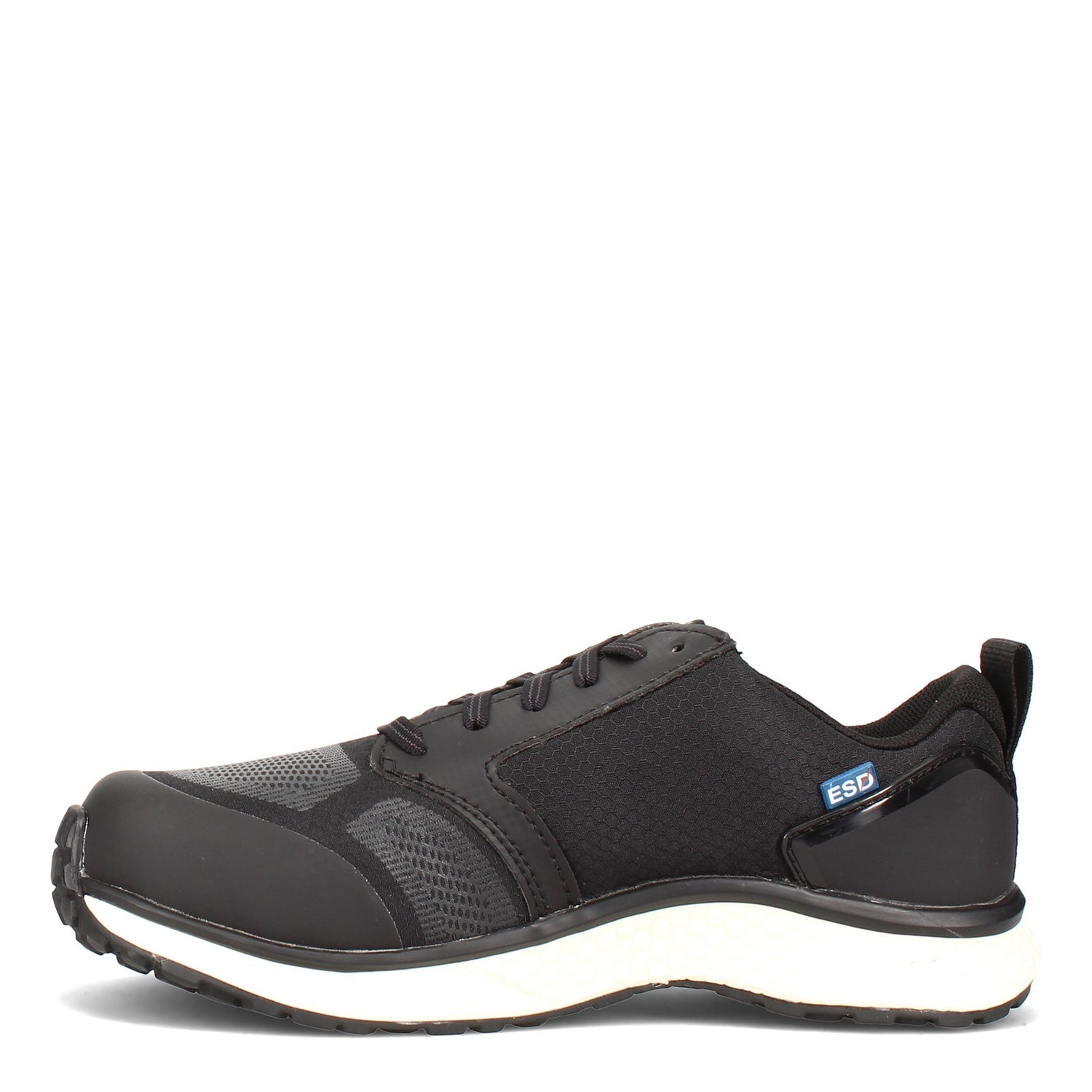 Peltz Shoes  Women's Timberland Pro Reaxion Low Comp Toe Work Shoe BLACK / WHITE TB0A27D1