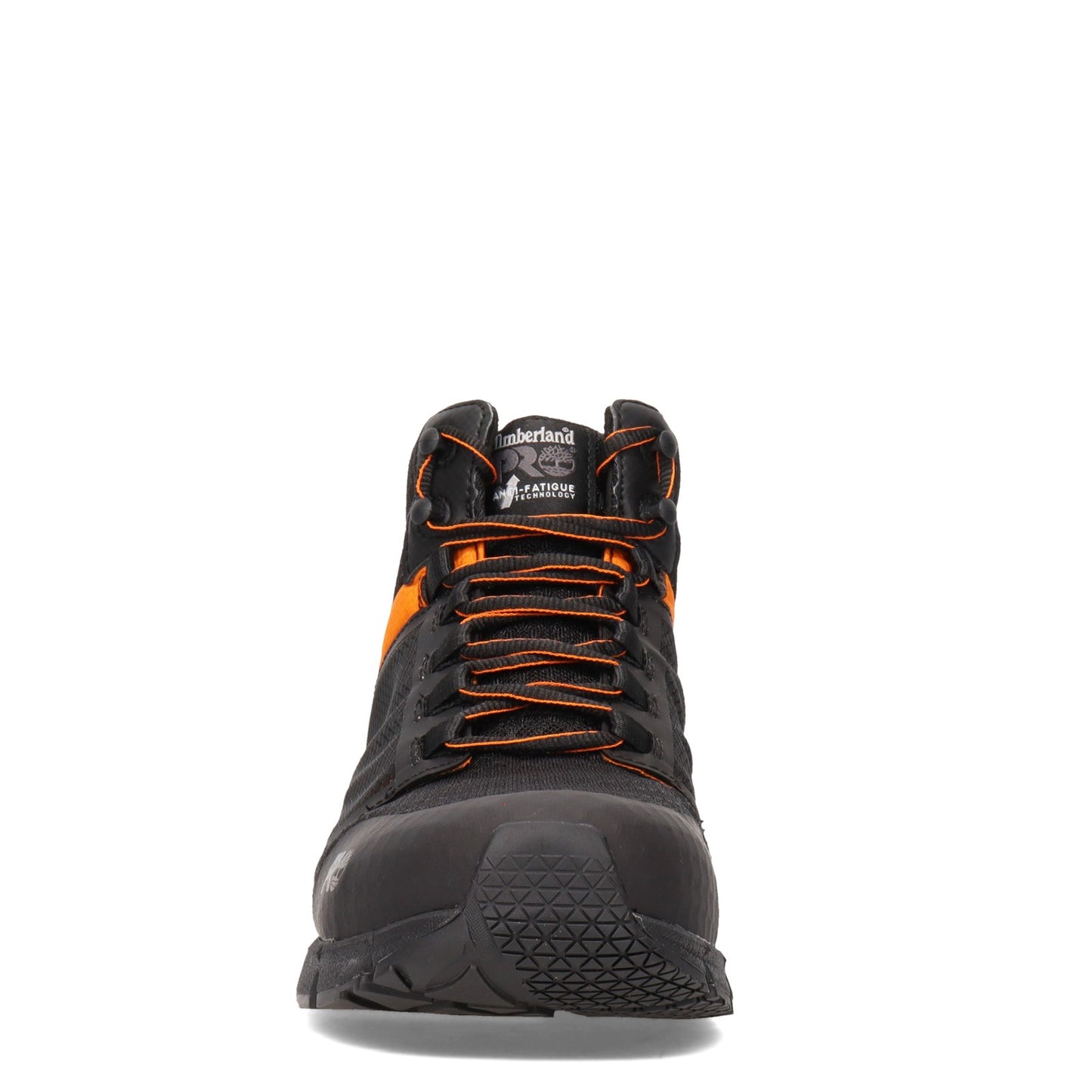 Peltz Shoes  Men's Timberland Pro Radius Mid Comp Toe Work Boot BLACK ORANGE TB0A29QB001