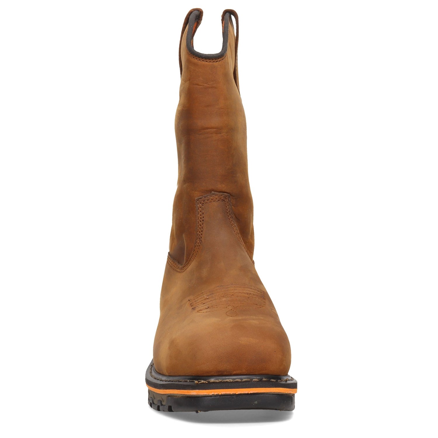 Peltz Shoes  Men's Timberland Pro True Grit Pull On Comp Toe Work Boot BROWN TB0A29ZQ214