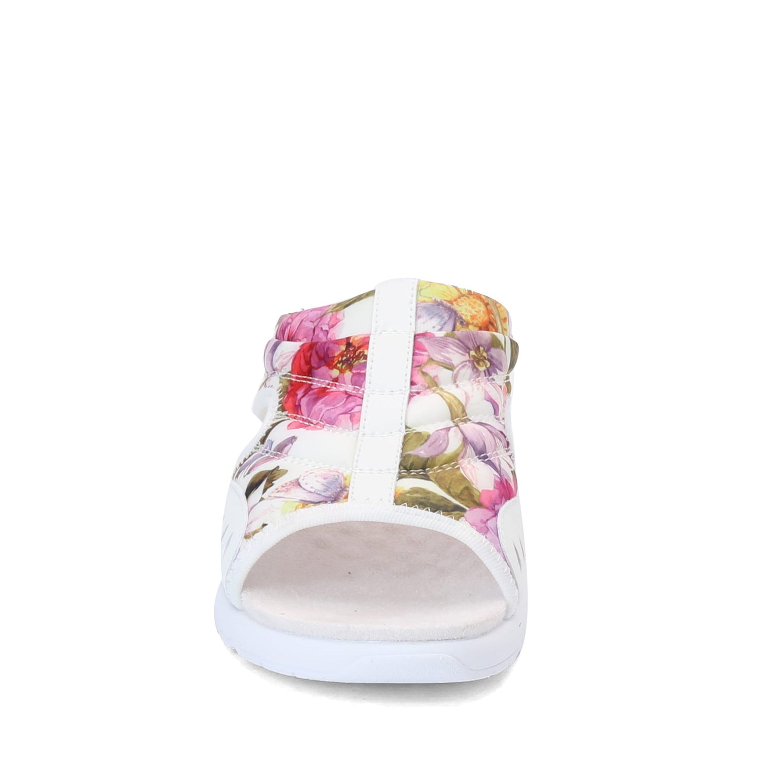 Peltz Shoes  Women's Easy Spirit Traciee Sandal WHITE FLORAL TRACIEE2-WHI07