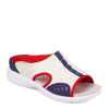 Peltz Shoes  Women's Easy Spirit Traciee2 Sandal WHITE BLUE RED TRACIEE2-WHI08