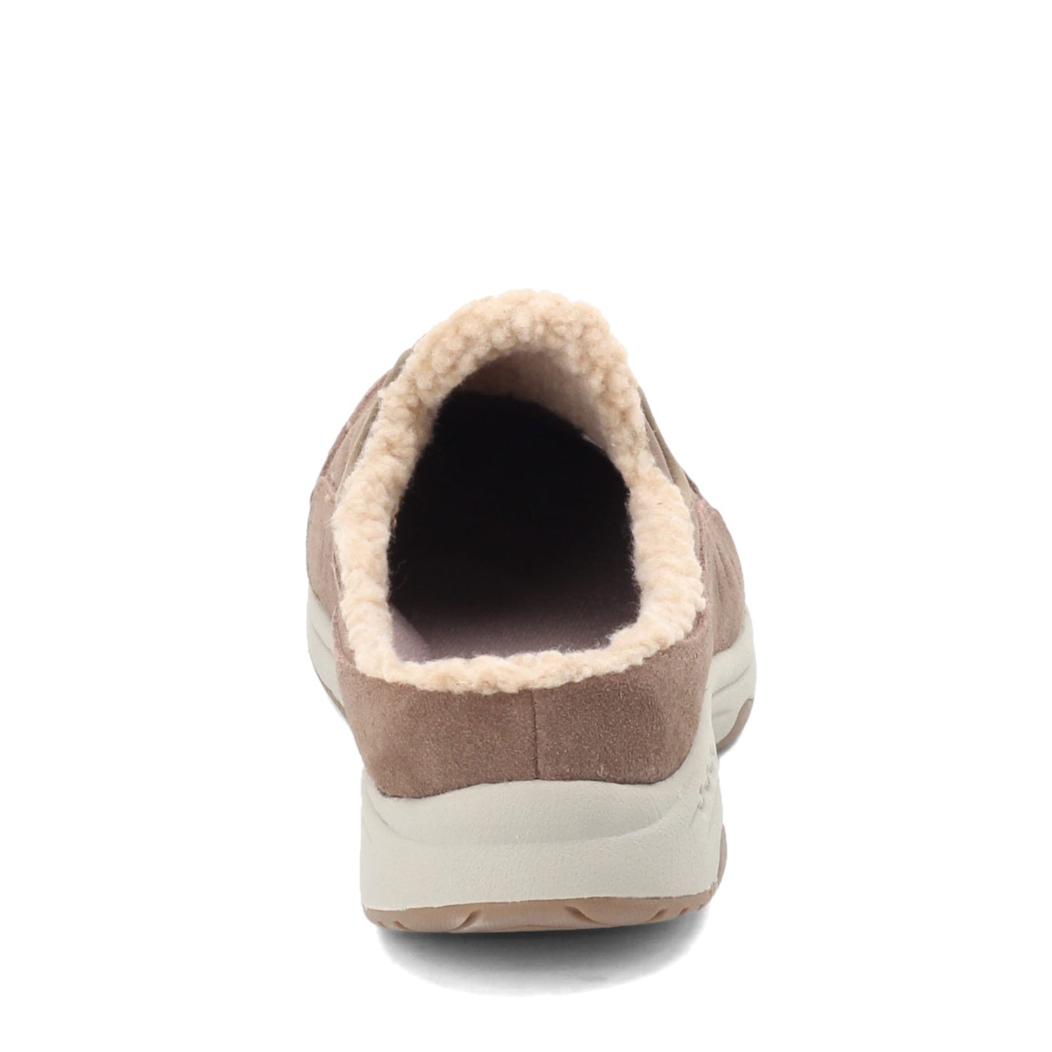 Peltz Shoes  Women's Easy Spirit Travelfuzz Clog TAUPE TRAVELFUZZ-240