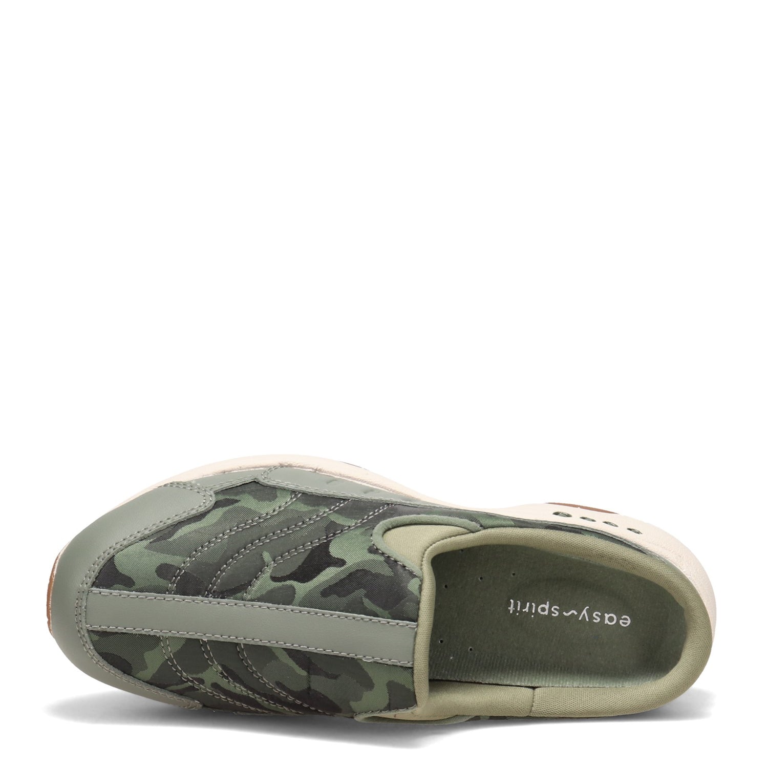 Peltz Shoes  Women's Easy Spirit Traveltime Clog GREEN CAMO TRAVTIME385-310