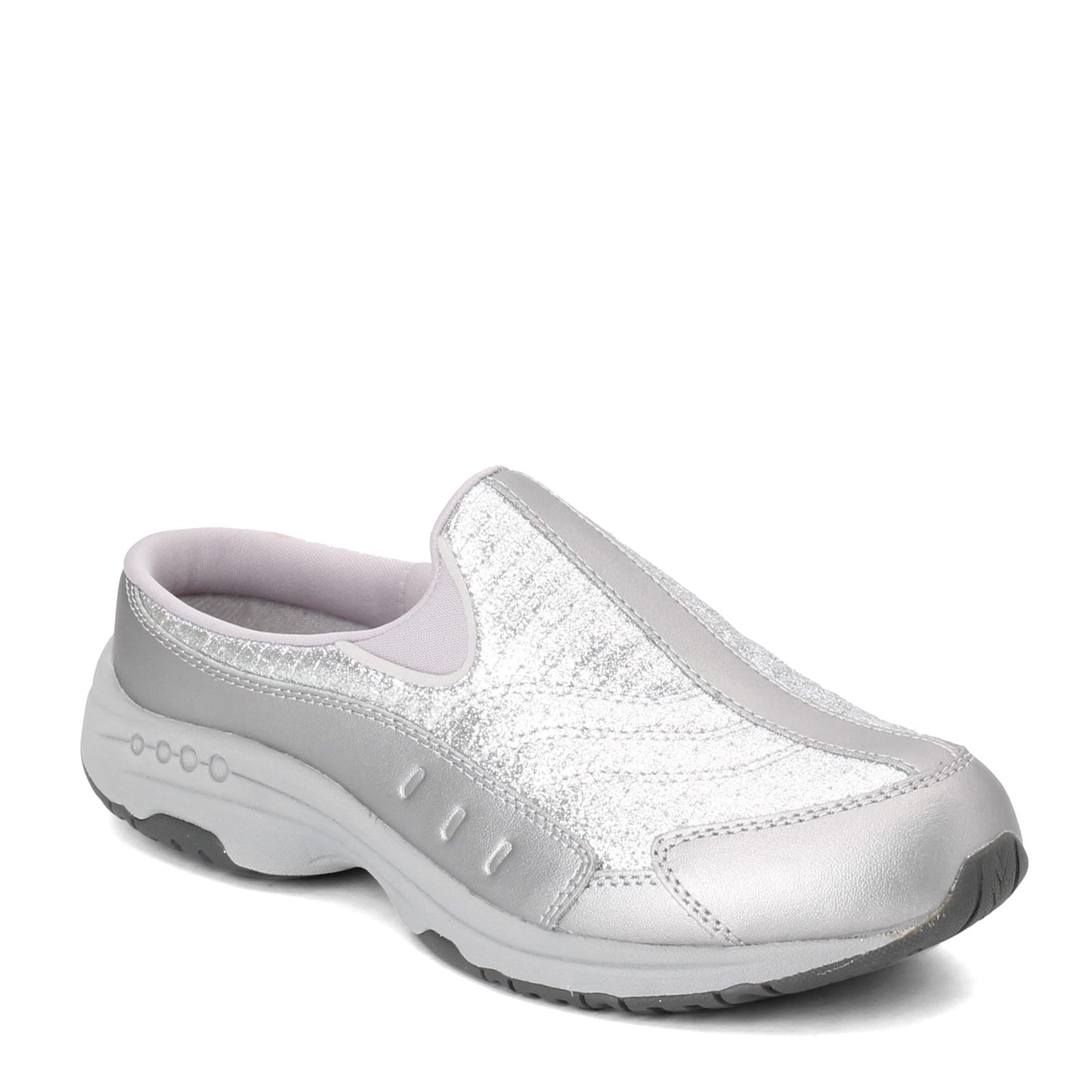 Peltz Shoes  Women's Easy Spirit Traveltime Classic Clog SILVER TRAVTIME481-040