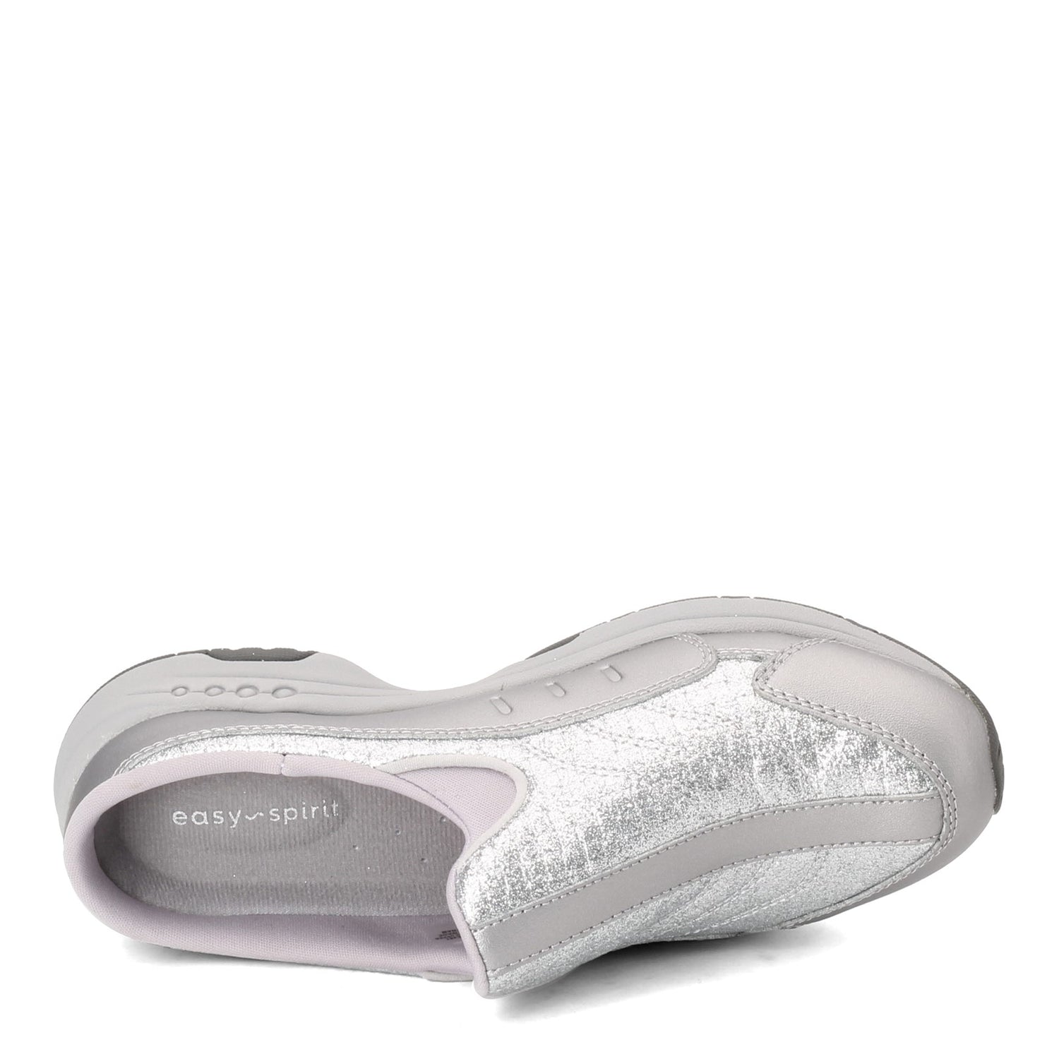 Peltz Shoes  Women's Easy Spirit Traveltime Classic Clog SILVER TRAVTIME481-040