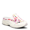Peltz Shoes  Women's Easy Spirit Traveltime Clog WHITE / SPRING FLOWE TRAVTIME525-140