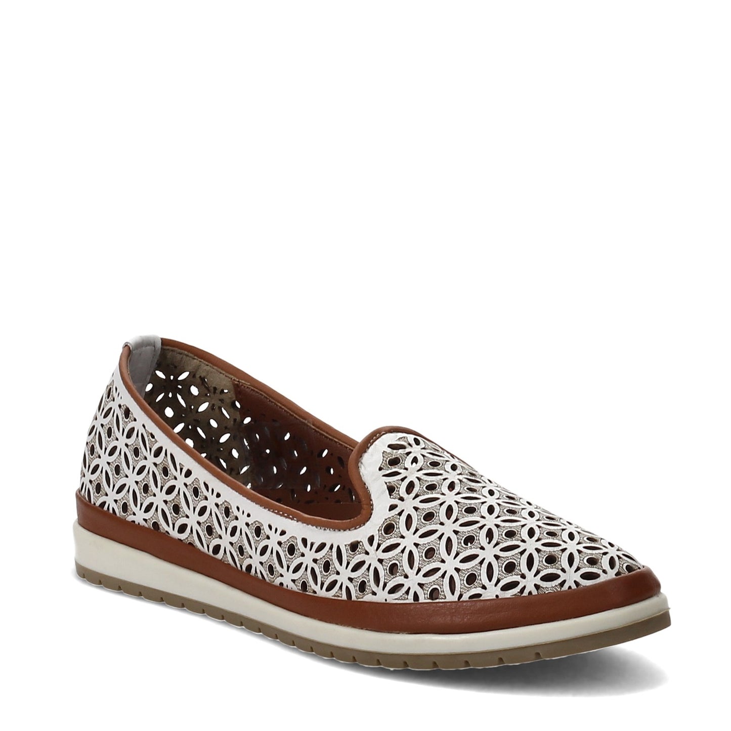 Peltz Shoes  Women's Spring Step Tulisa Slip-On White TULISA-W