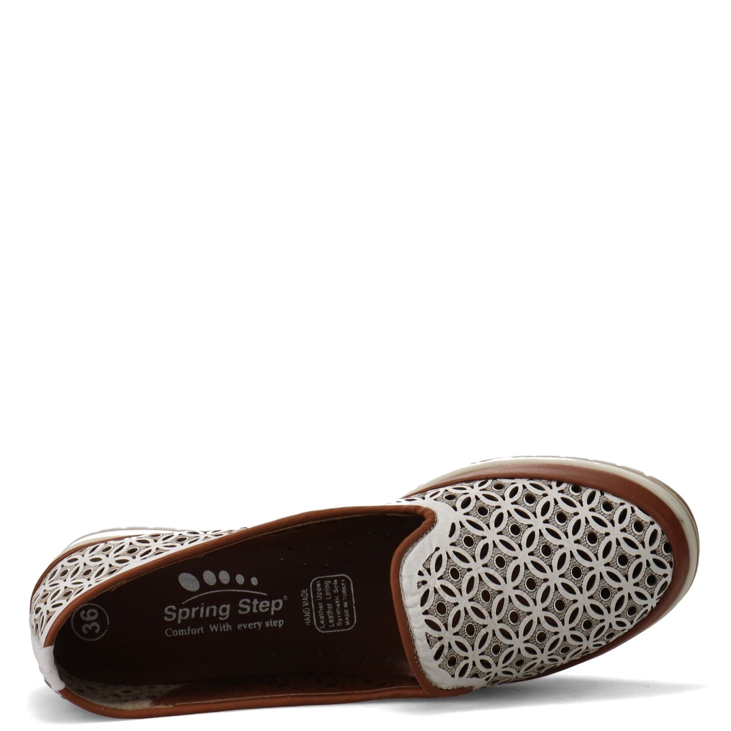 Peltz Shoes  Women's Spring Step Tulisa Slip-On White TULISA-W