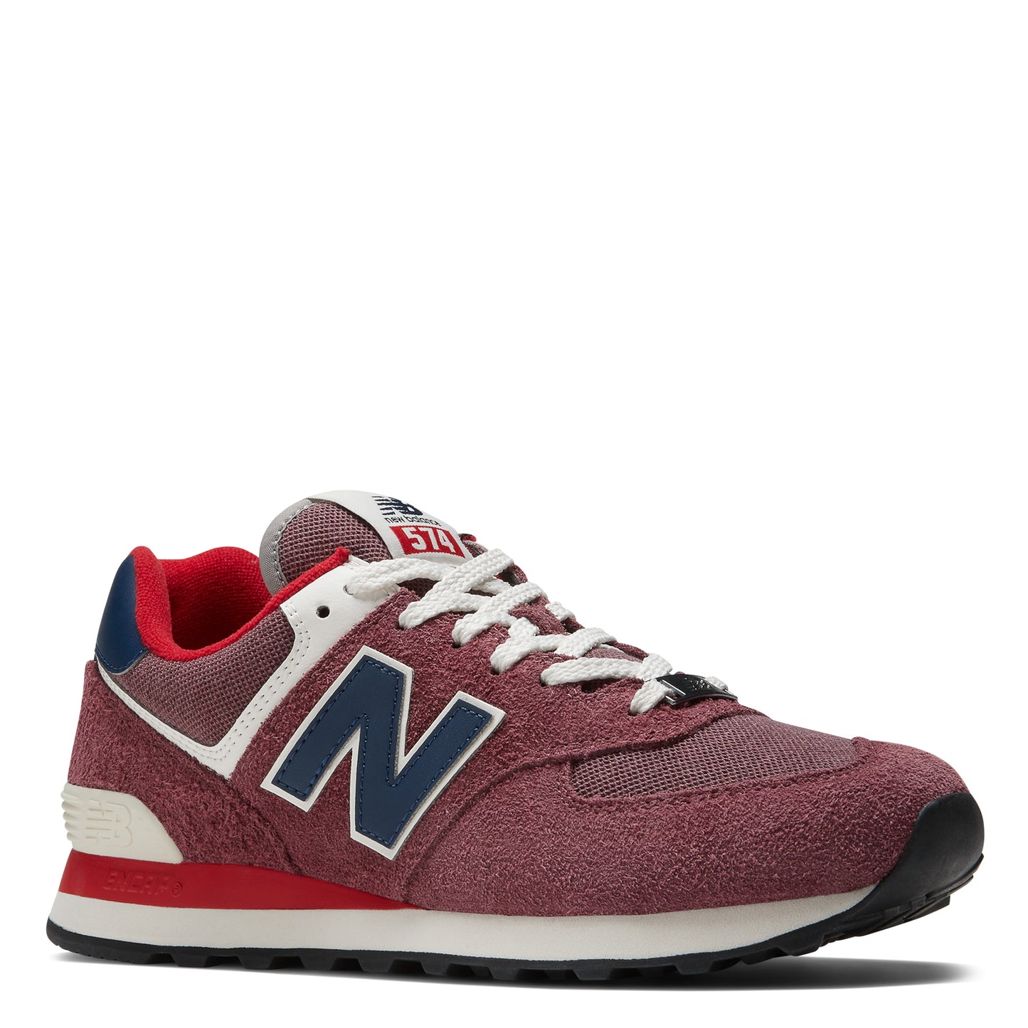 Peltz Shoes  Unisex New Balance 574v2 Sneaker RED/NAVY U574RX2