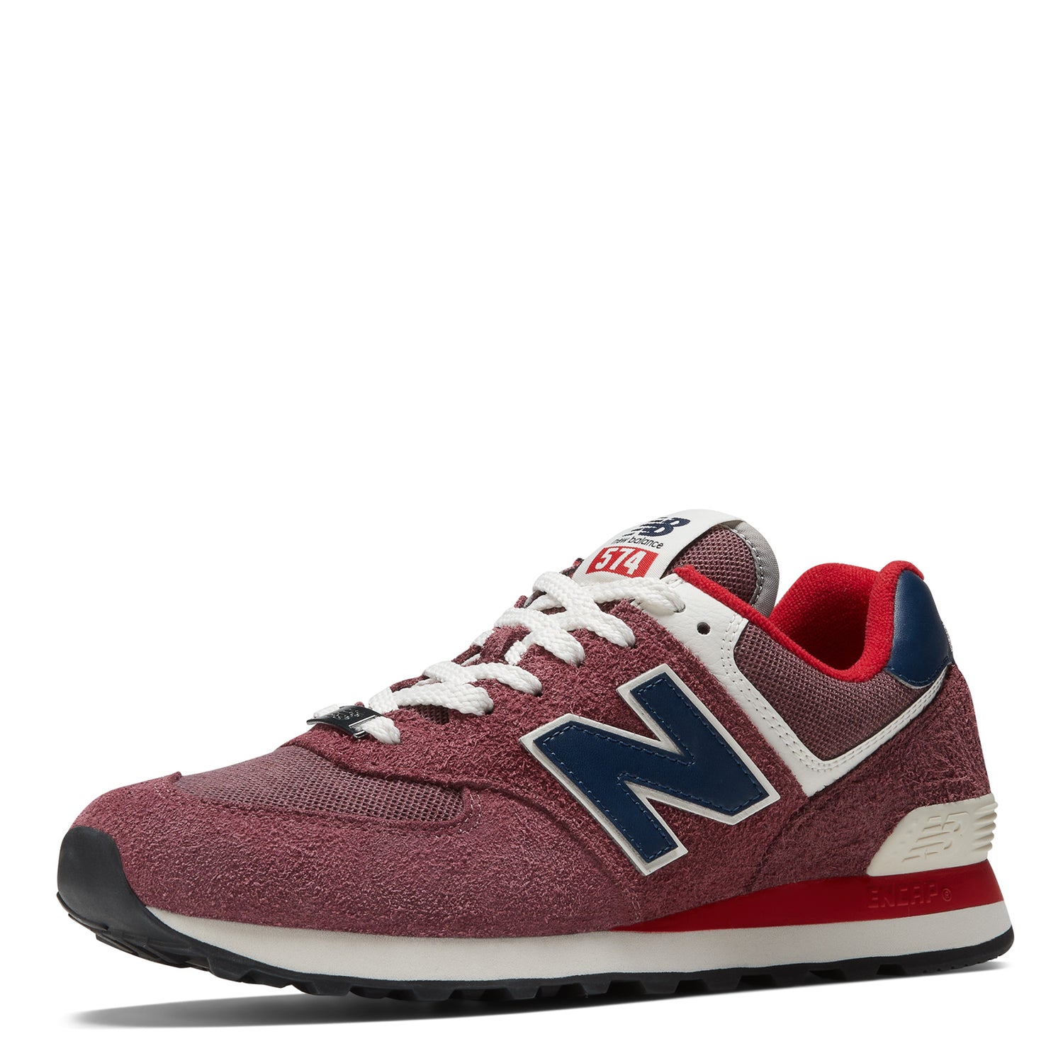 Peltz Shoes  Unisex New Balance 574v2 Sneaker RED/NAVY U574RX2