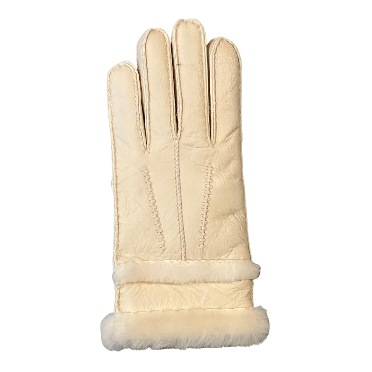 Peltz Shoes  Women's Lamo Shearling Gloves Cream VA2311-CRM