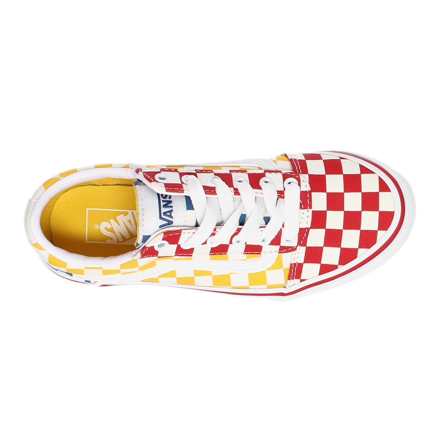 Vans Shoes Youth Kids 7 Womens 8.5 Checkerboard Slip On Skater Sneakers  Yellow