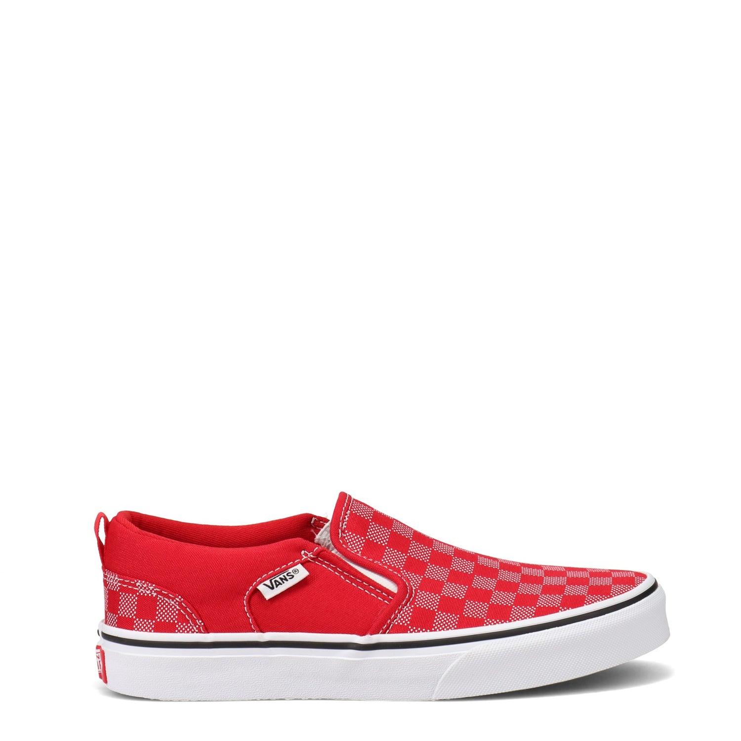 Peltz Shoes  Boy's Vans Asher Sneaker - Little Kid & Big Kid RED WHITE VN0A45JR3RU