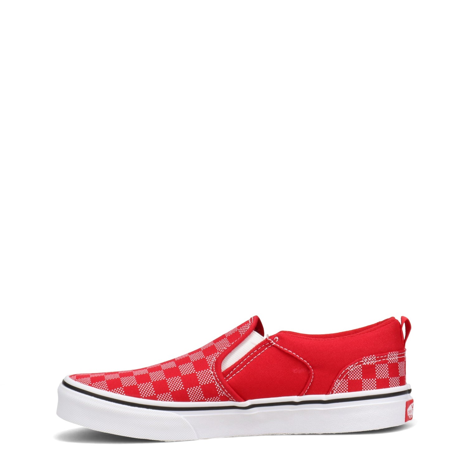 Peltz Shoes  Boy's Vans Asher Sneaker - Little Kid & Big Kid RED WHITE VN0A45JR3RU