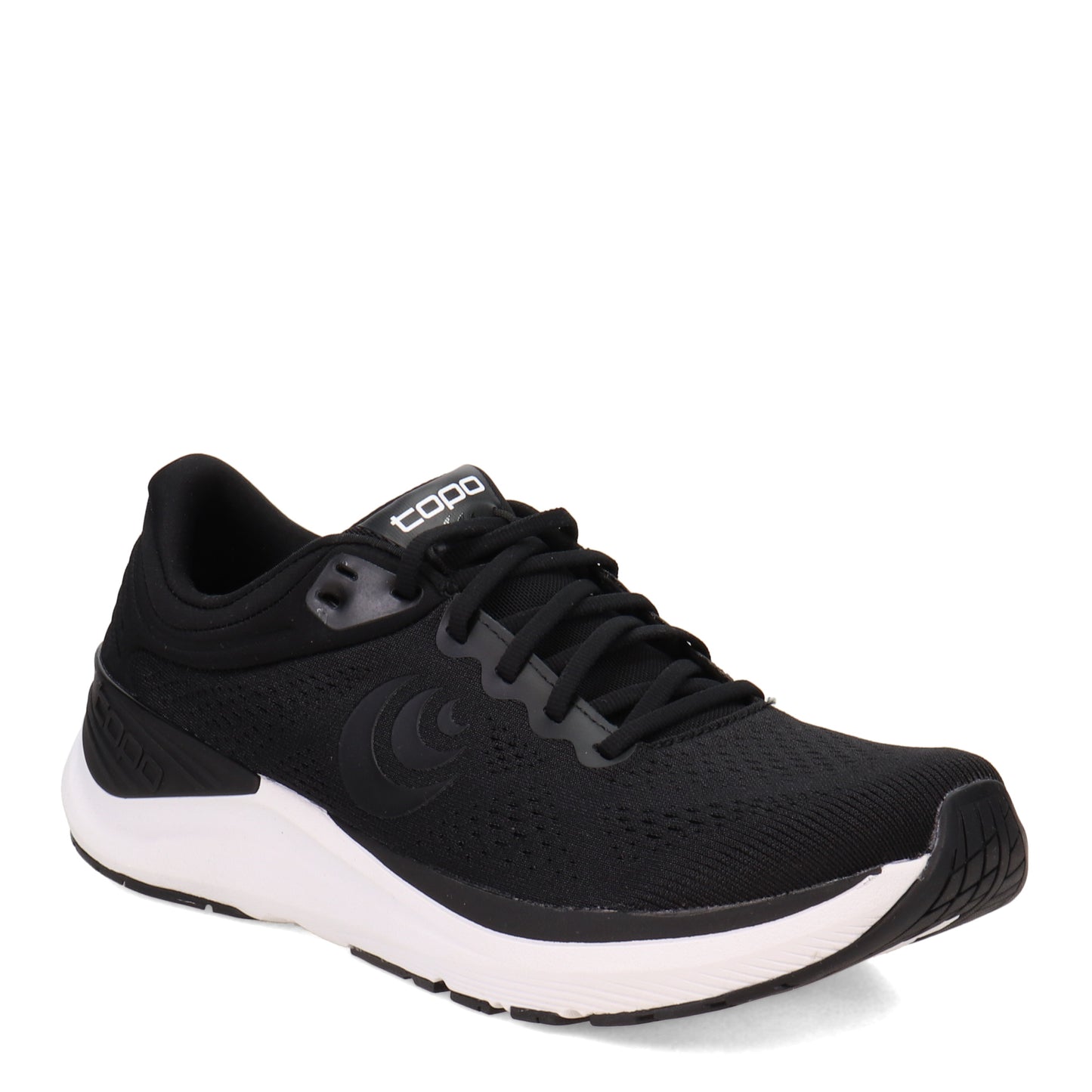 Peltz Shoes  Women's Topo Ultrafly 4 Running Shoe BLACK / WHITE W056-BW