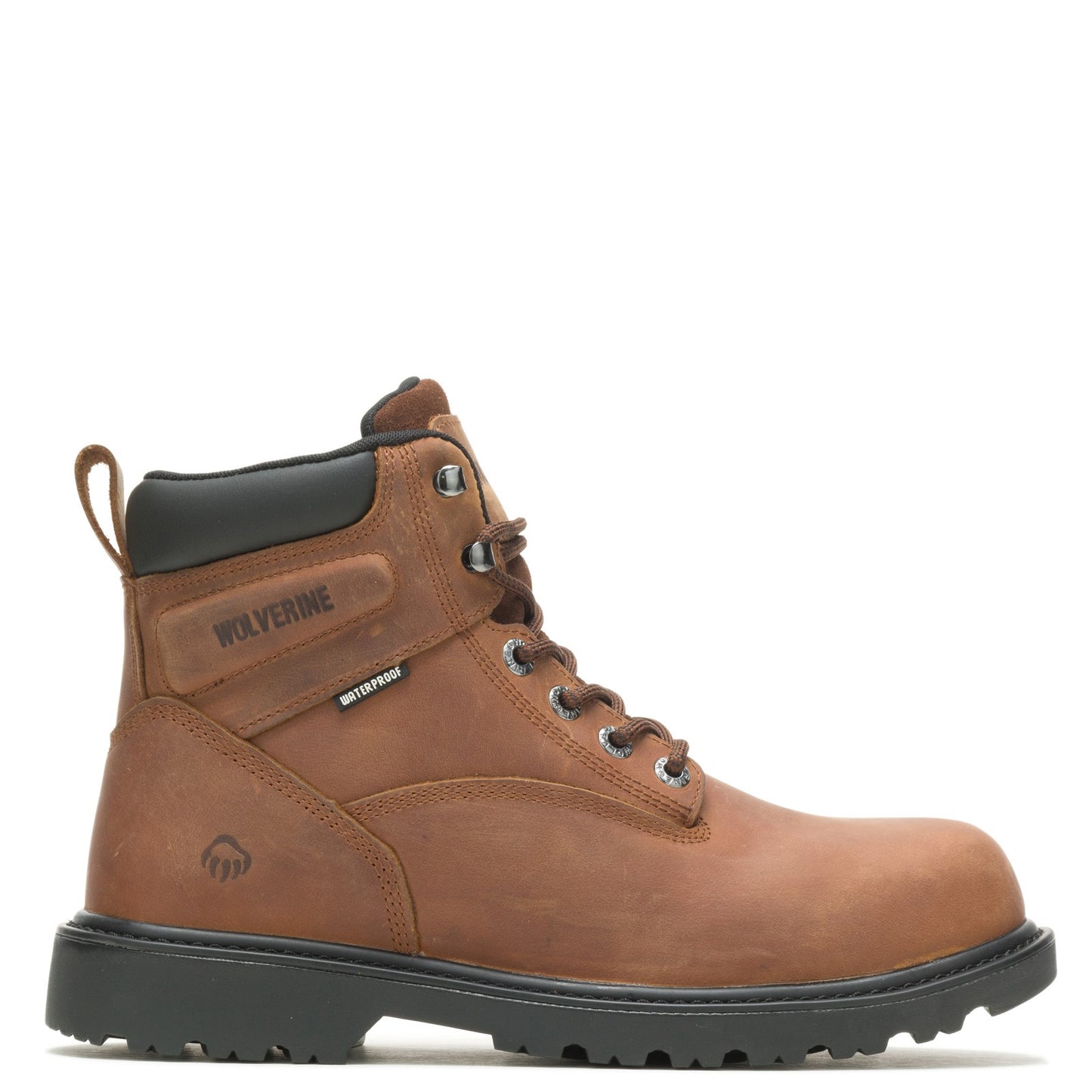 Peltz Shoes  Men's Wolverine Boots Floorhand 6 inch Waterproof Steel Toe Work Boot TAN W080071