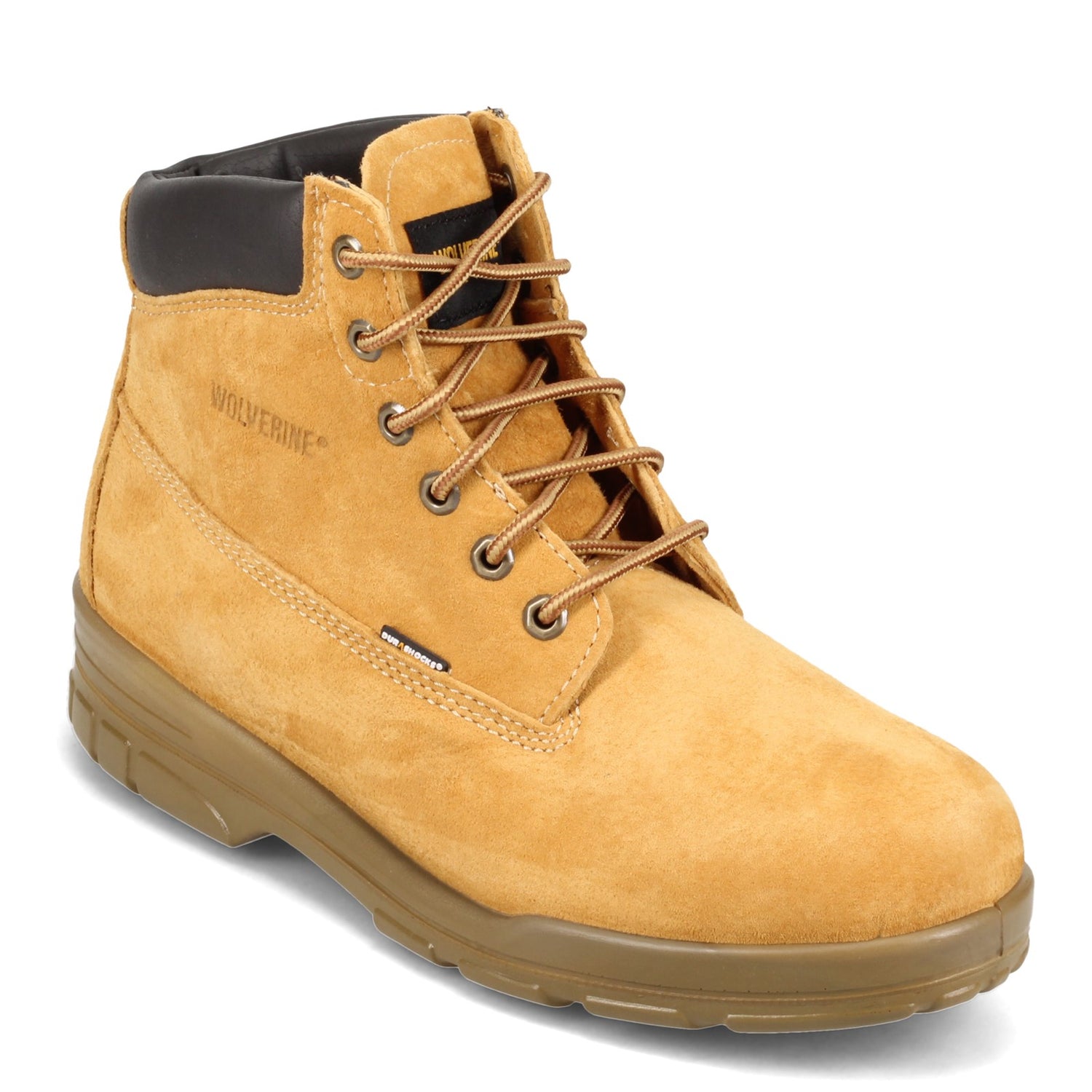 Peltz Shoes  Men's Wolverine Boots Trappeur 6in Waterproof Work Boot GOLD W10323