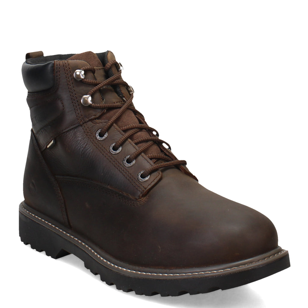 Men's Wolverine Boots Floorhand 6 inch Waterproof Work Boots DARK BROWN W10643