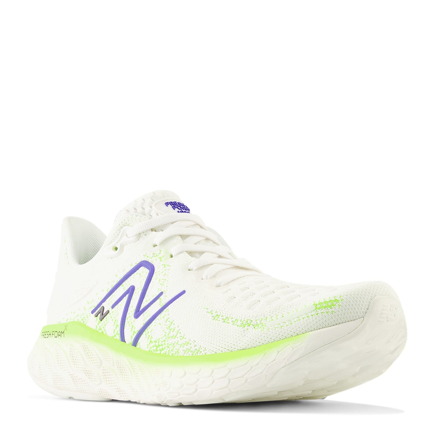 Peltz Shoes  Women's New Balance 1080v12 Fresh Foam X Running Shoe Sea Salt / Indigo W108012D