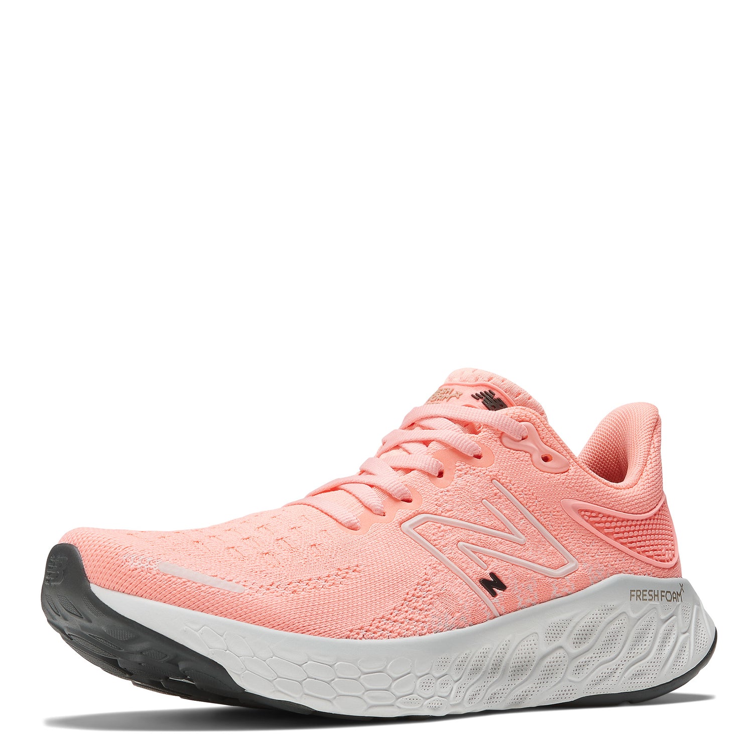 Peltz Shoes  Women's New Balance 1080v12 Fresh Foam X Running Shoe GRAPEFRUIT/WASHED PINK/QUARTZ GREY W108012O