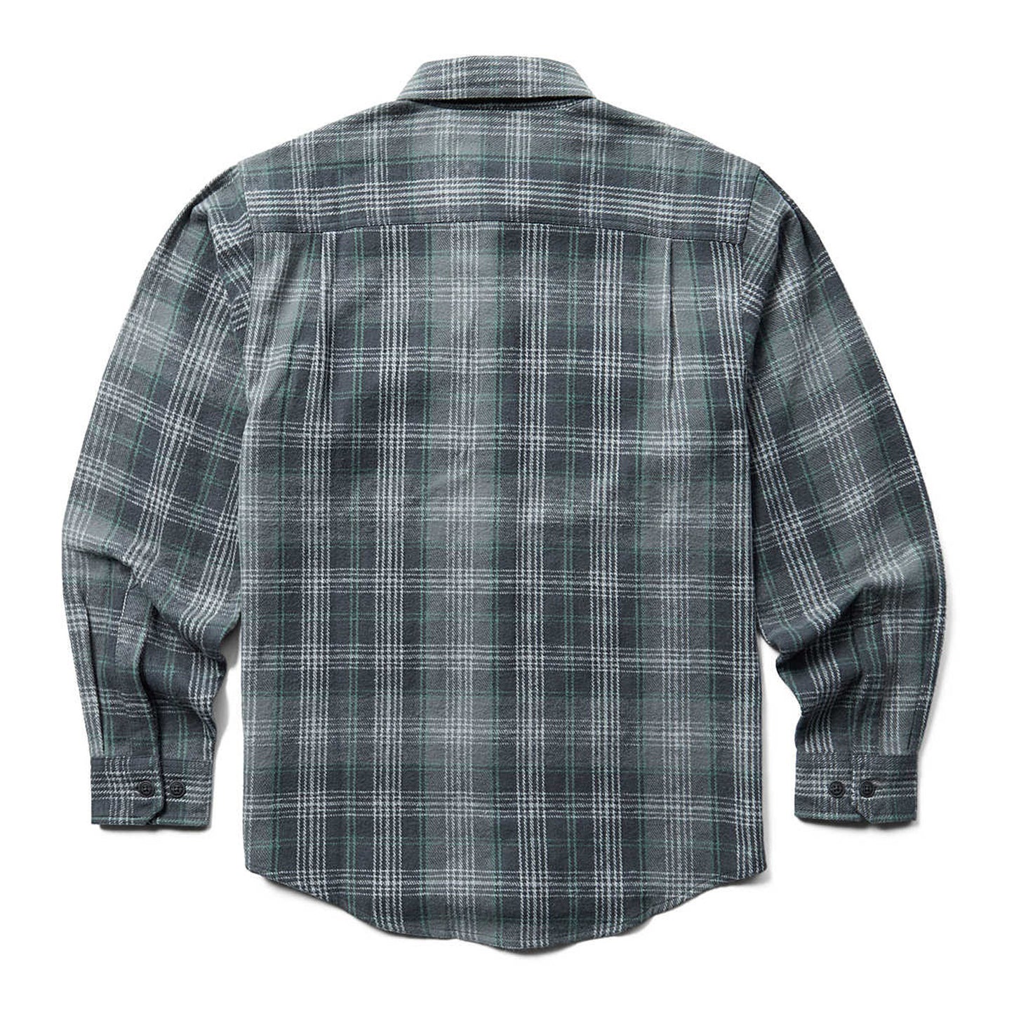 Peltz Shoes  Men's Wolverine Glacier Heavyweight Flannel Shirt Greystone Plaid W1205850-052