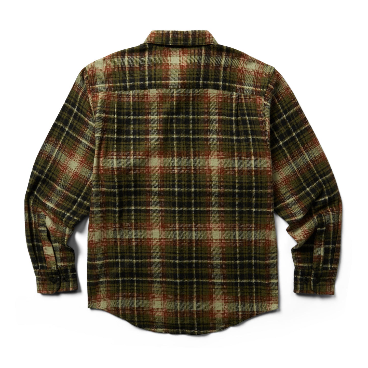 Peltz Shoes  Men's Wolverine Glacier Heavyweight Flannel Shirt KHAKI W1205850-236