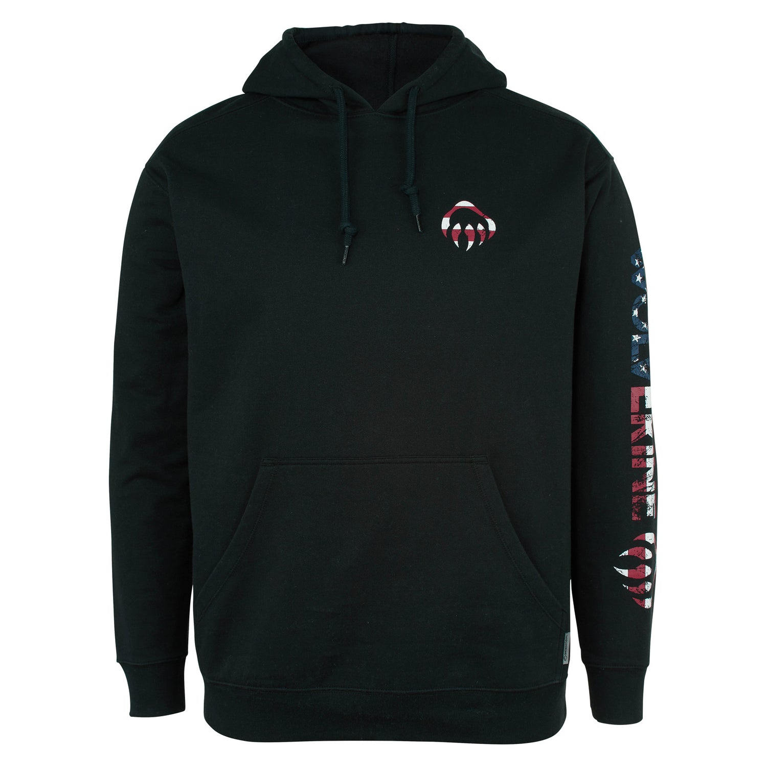 Peltz Shoes  Men's Wolverine Americana Hoodie BLACK AMERICANA W1207760-003
