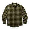 Peltz Shoes  Men's Wolverine Glacier Midweight Flannel Shirt OLIVE W1208660-304