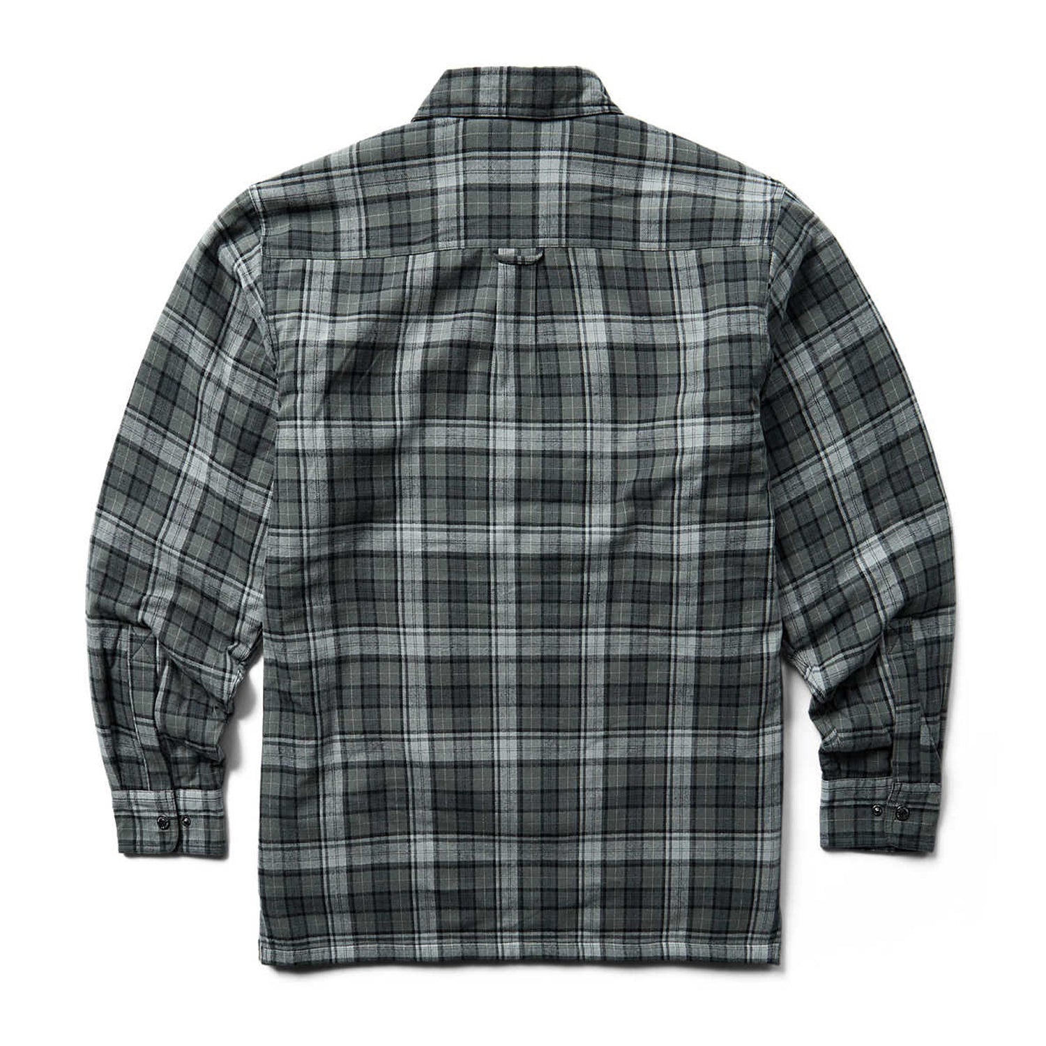 Peltz Shoes  Men's Wolverine Hastings Sherpa Lined Shirt Jac Asphalt Plaid W1211550-030