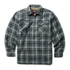 Peltz Shoes  Men's Wolverine Hastings Sherpa Lined Shirt Jac Asphalt Plaid W1211550-030