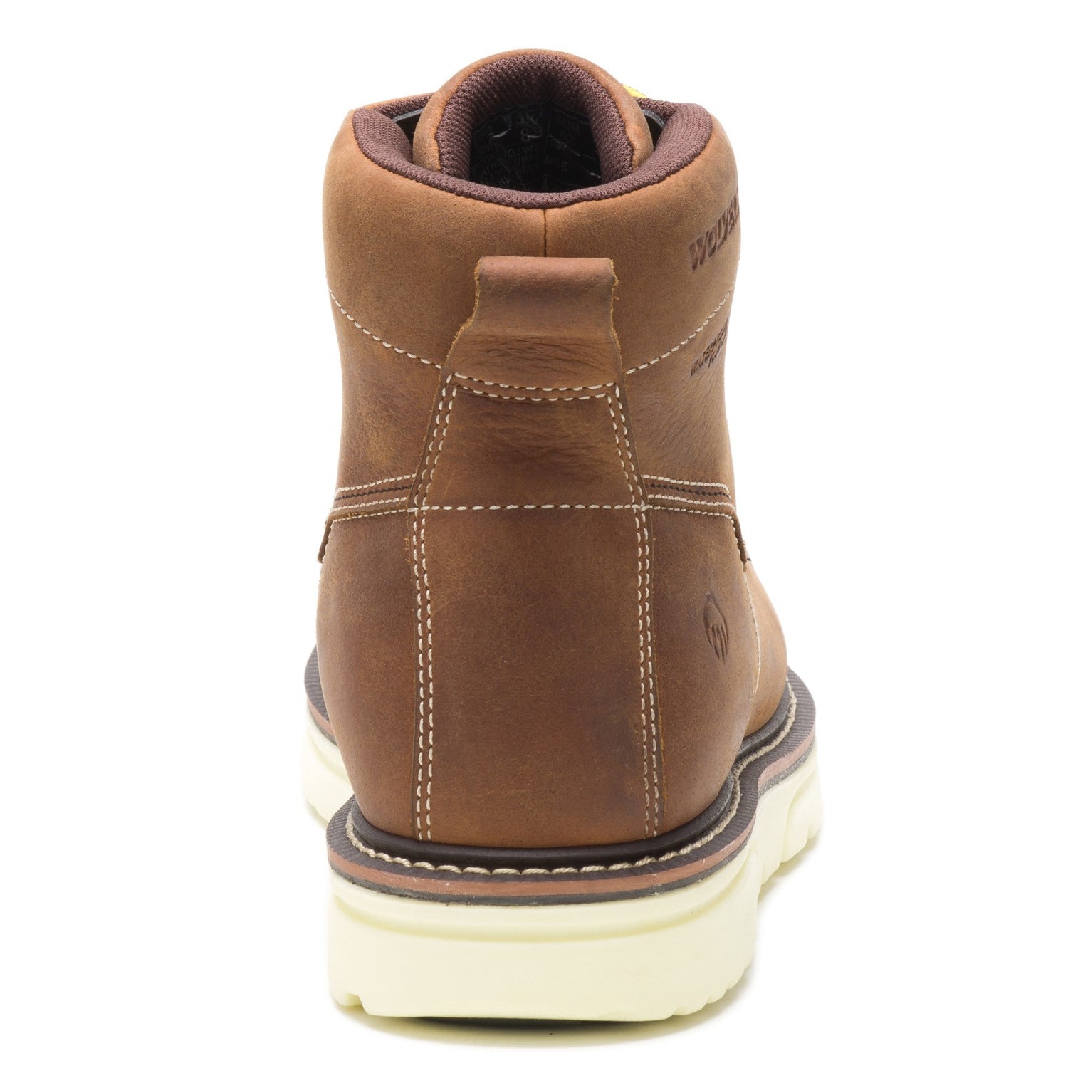 Peltz Shoes  Men's Wolverine Boots I-90 Durashocks Moc-Toe Work Boot TAN W201097