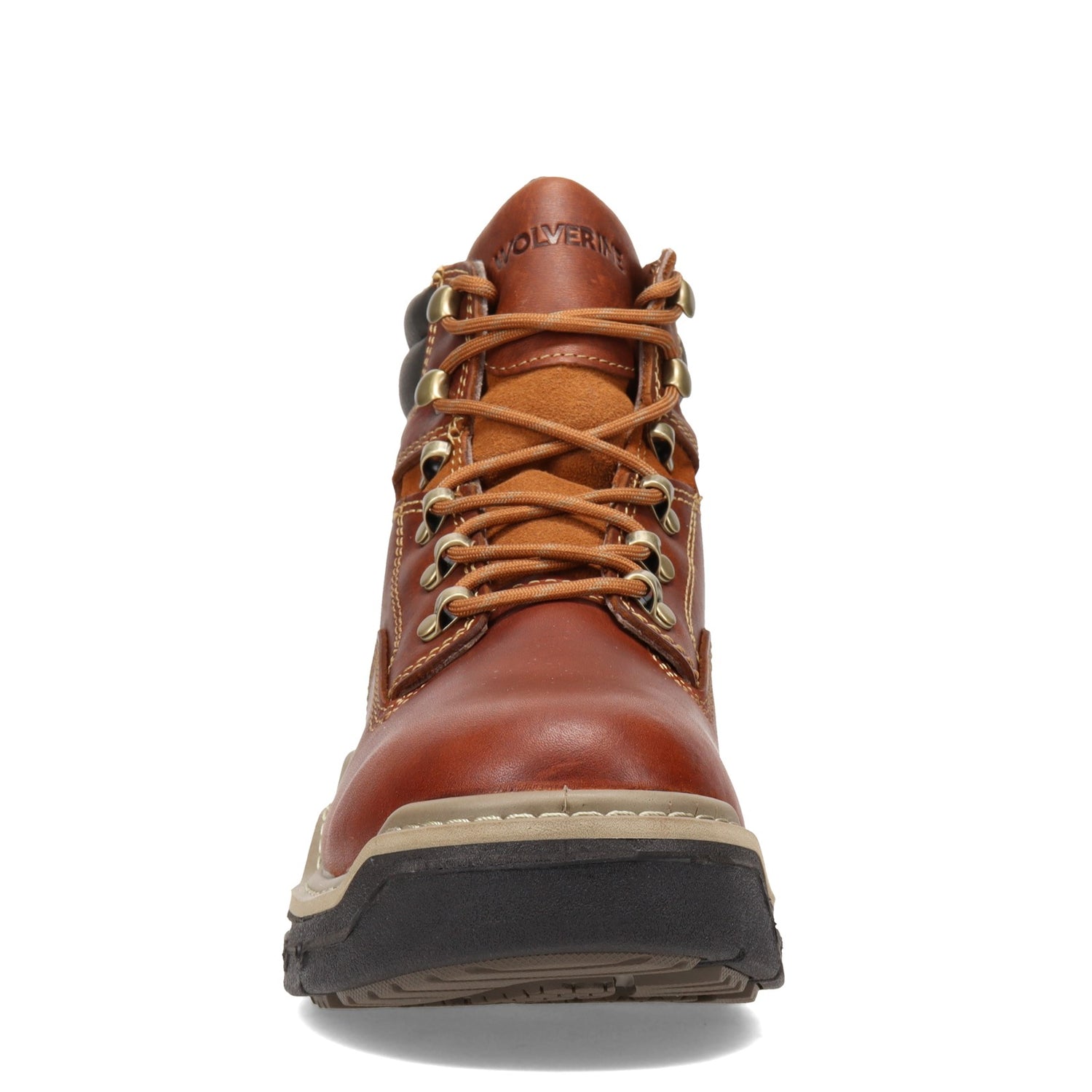 Peltz Shoes  Men's Wolverine Boots Raider Durashocks 6in Work Boot PEANUT W210057