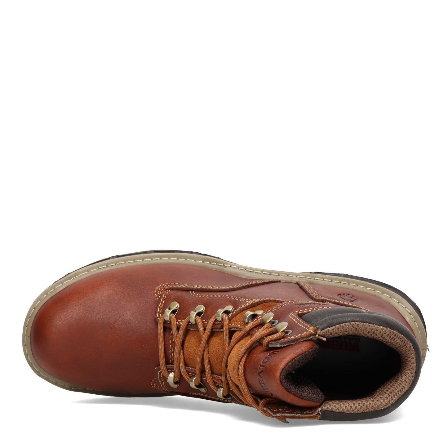 Peltz Shoes  Men's Wolverine Boots Raider Durashocks 6in Work Boot PEANUT W210057