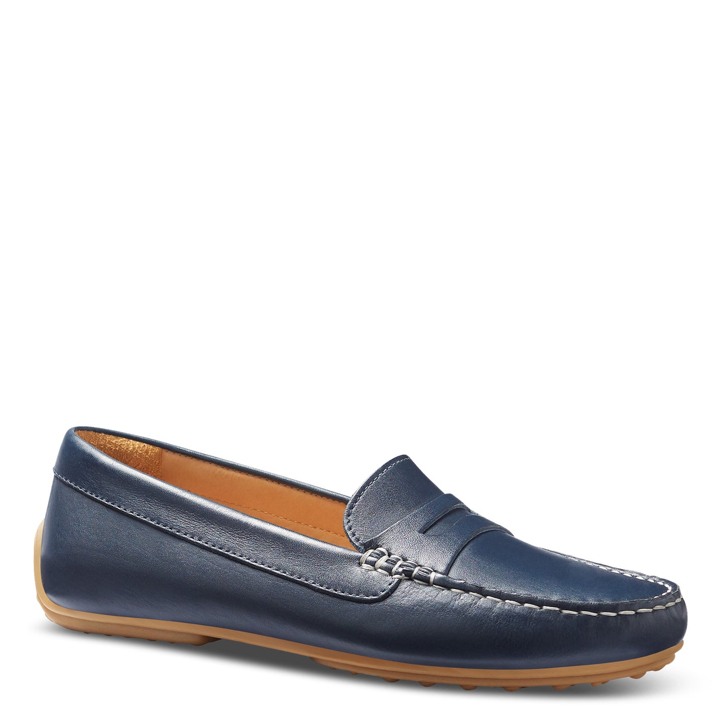 Peltz Shoes  Women's Samuel Hubbard Free Spirit Slip-On NAVY LEATHER W2111-406