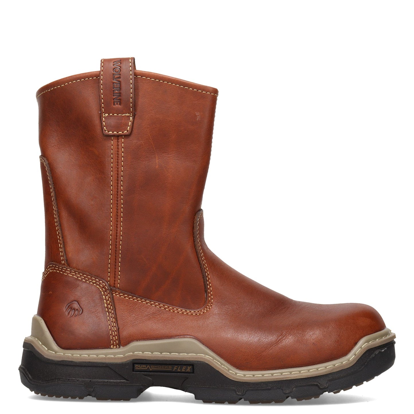 Peltz Shoes  Men's Wolverine Boots Raider Durashocks Carbonmax Wellington Work Boot PEANUT W211105