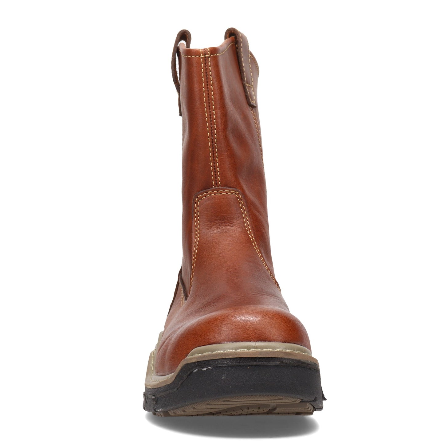 Peltz Shoes  Men's Wolverine Boots Raider Durashocks Carbonmax Wellington Work Boot PEANUT W211105