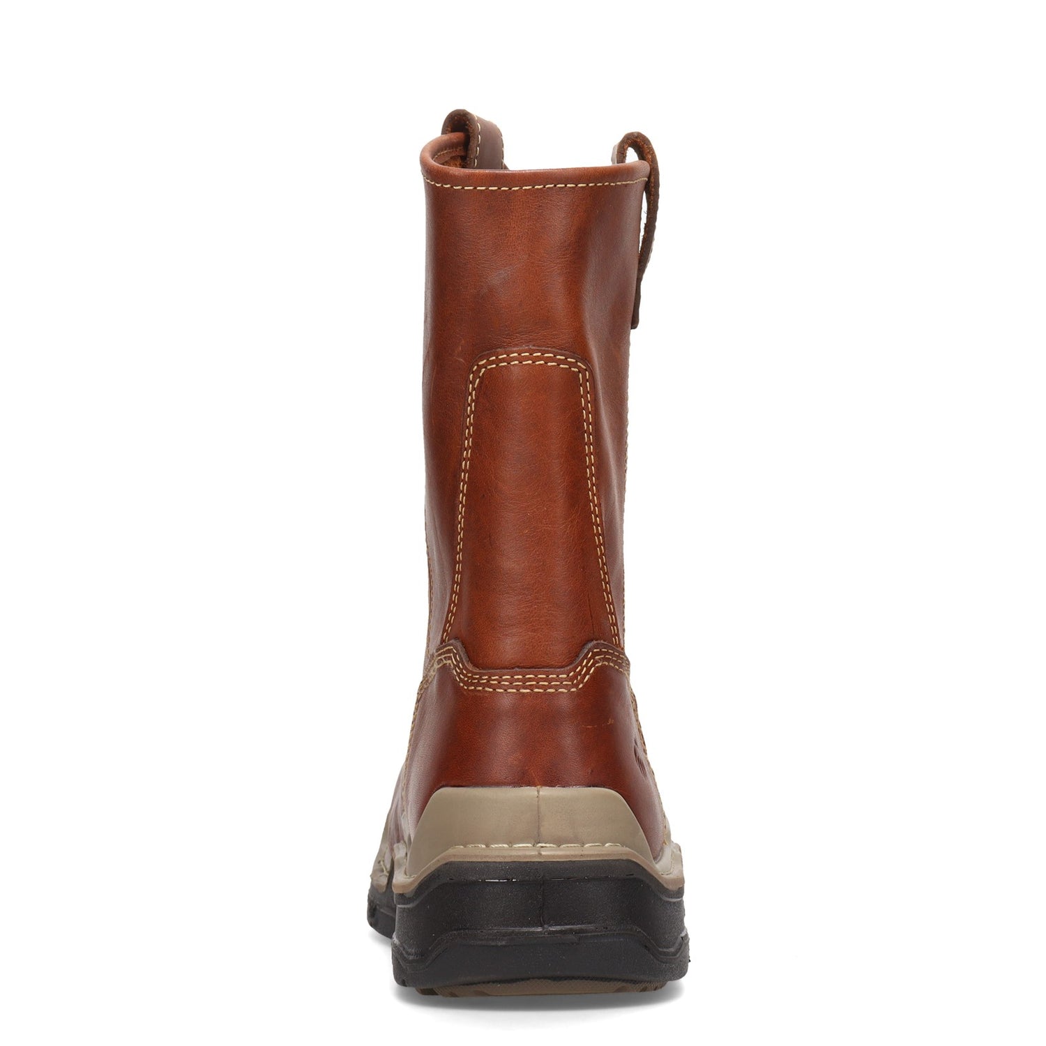 Peltz Shoes  Men's Wolverine Boots Raider Durashocks Carbonmax Wellington Work Boot PEANUT W211105