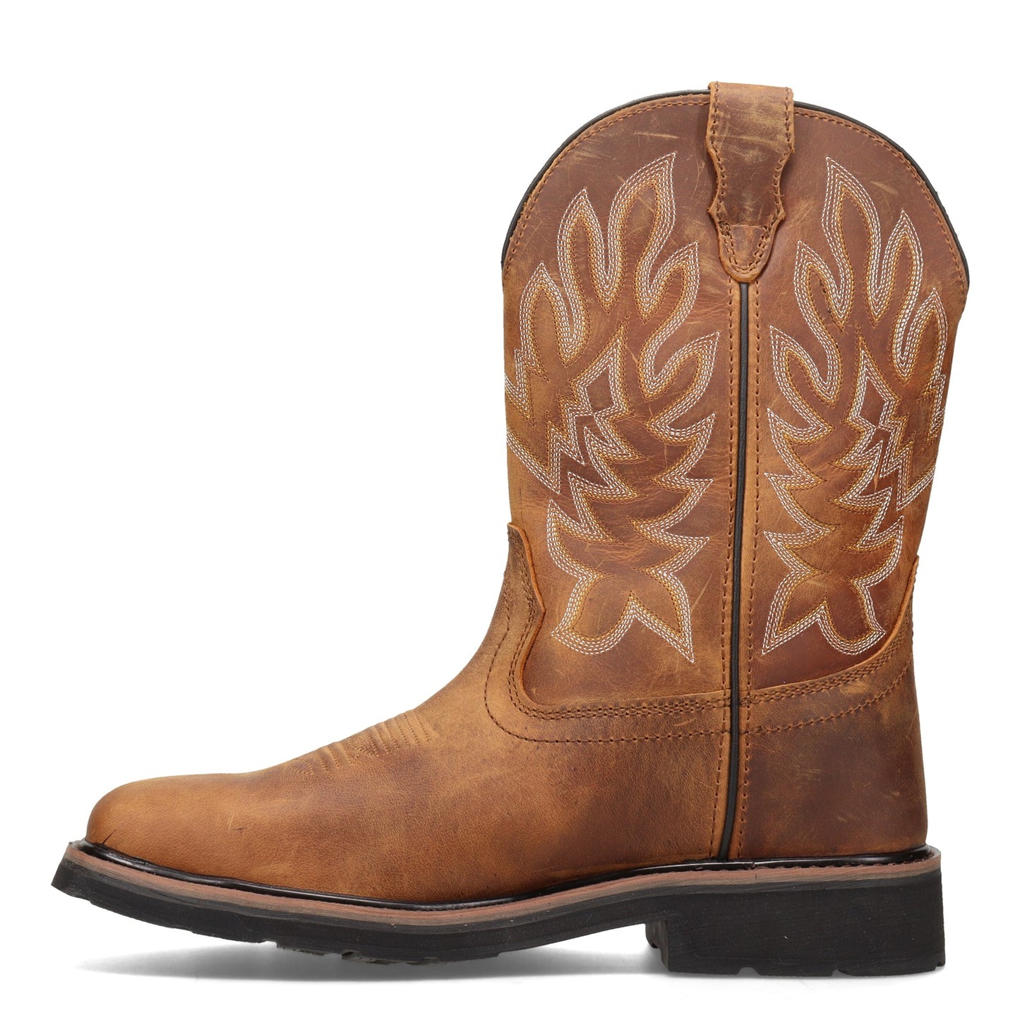 Peltz Shoes  Men's Wolverine Boots Rancher ST Work Boot TOBACCO W211114