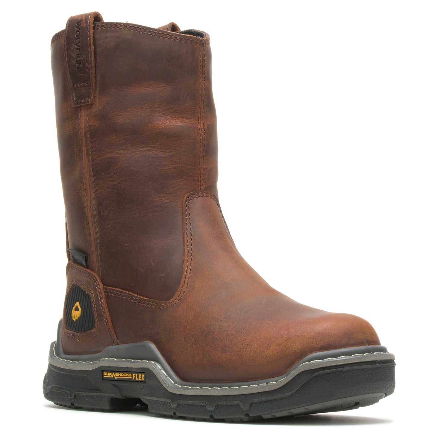 Peltz Shoes  Men's Wolverine Boots Durashock Wellington Waterproof Insulated Work Boot PEANUT W211120