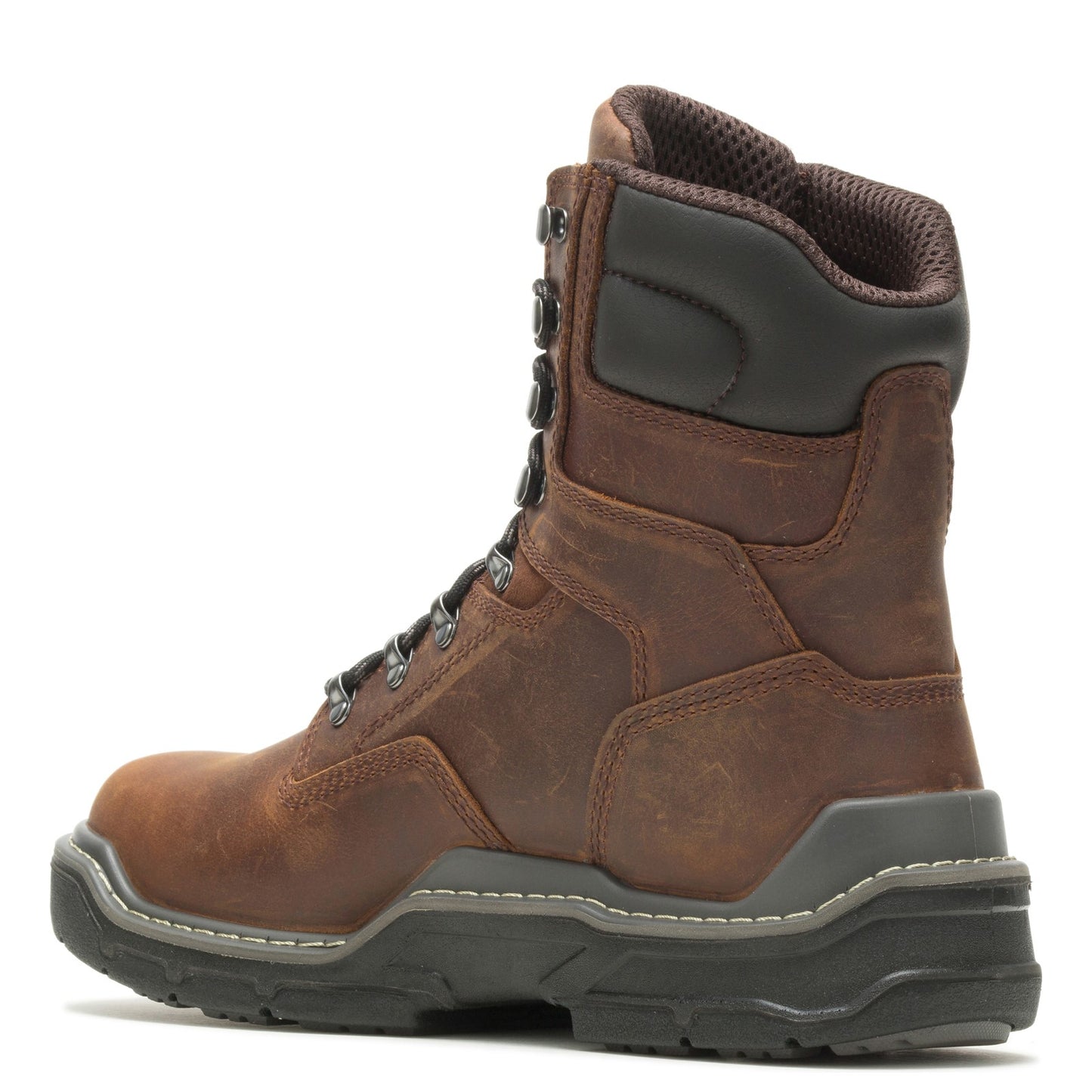 Peltz Shoes  Men's Wolverine Boots Raider Durashocks 8in WP Work Boot PEANUT W211162