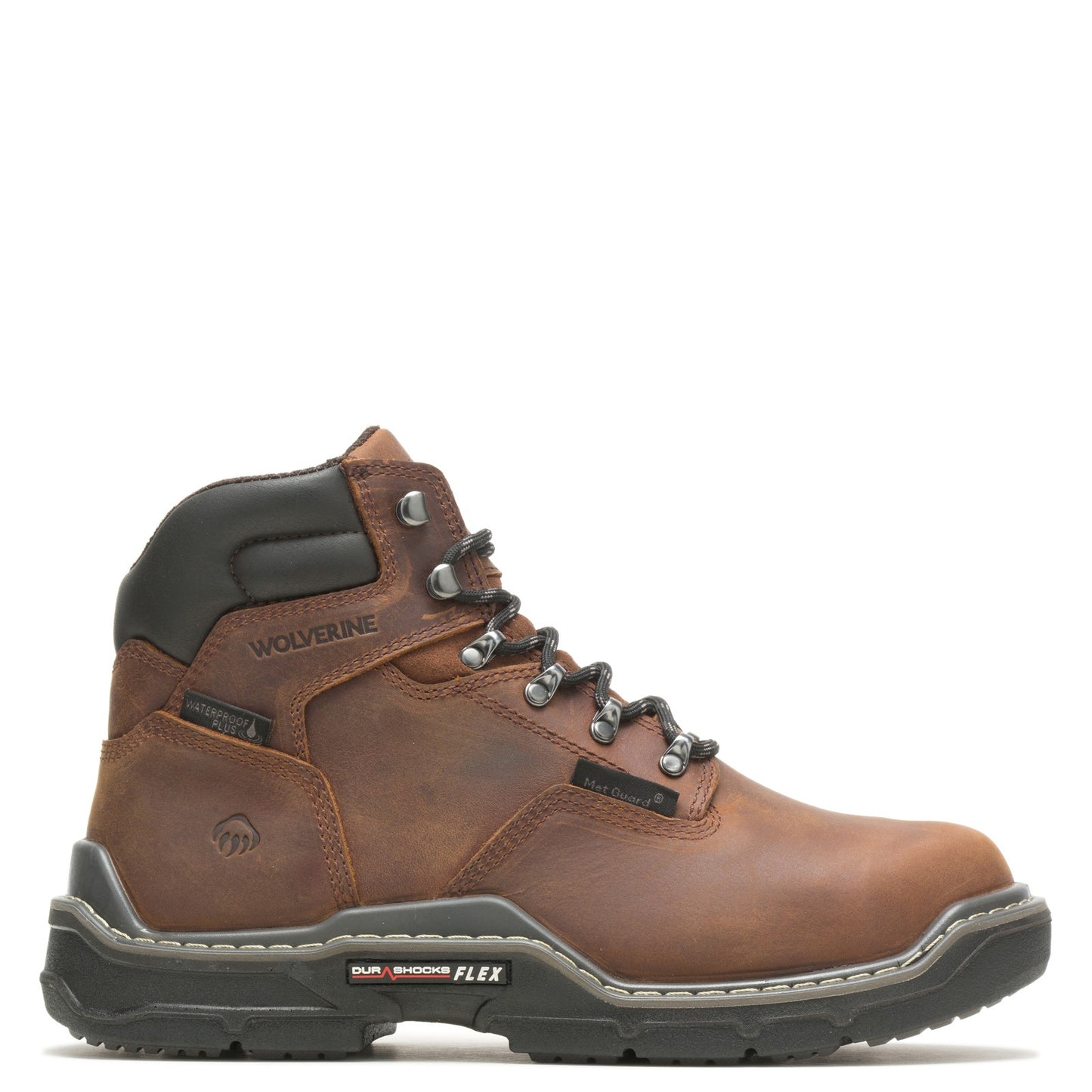 Peltz Shoes  Men's Wolverine Boots Raider Comp Toe Durashocks 6in WP Work Boot PEANUT W211165