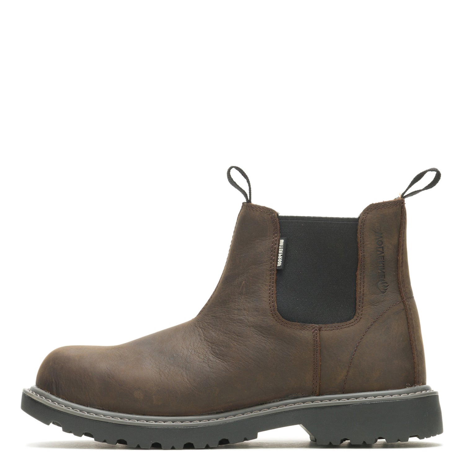 Peltz Shoes  Men's Wolverine Boots Floorhand Romeo Soft Toe Work Boot DARK BROWN W220030