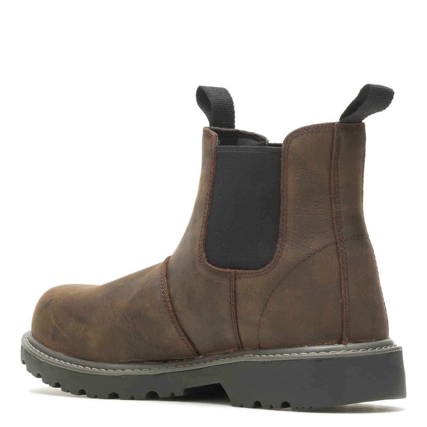 Peltz Shoes  Men's Wolverine Boots Floorhand Romeo Soft Toe Work Boot DARK BROWN W220030