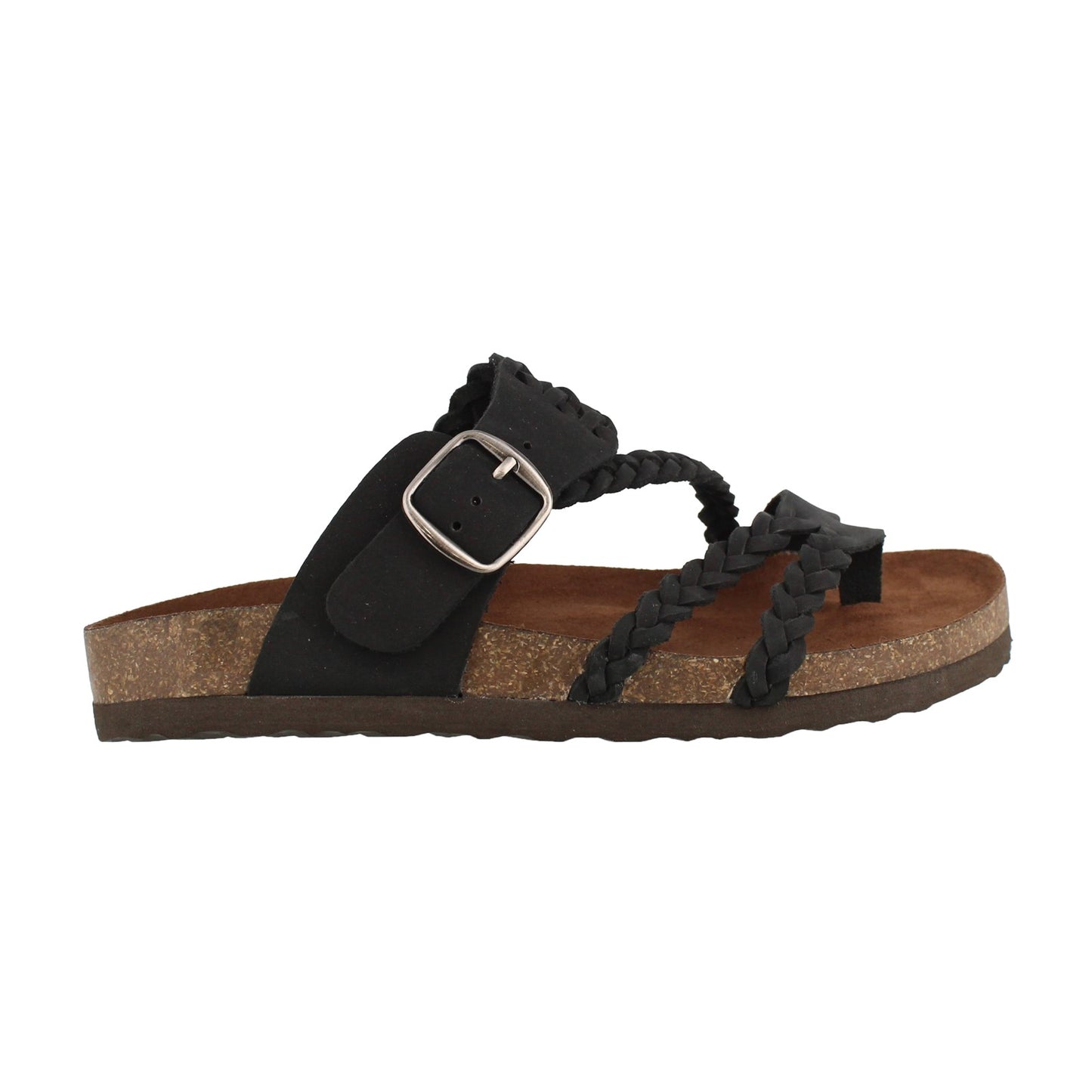 Peltz Shoes  Women's White Mountain Hayleigh Sandals BLACK W26784-BLACK