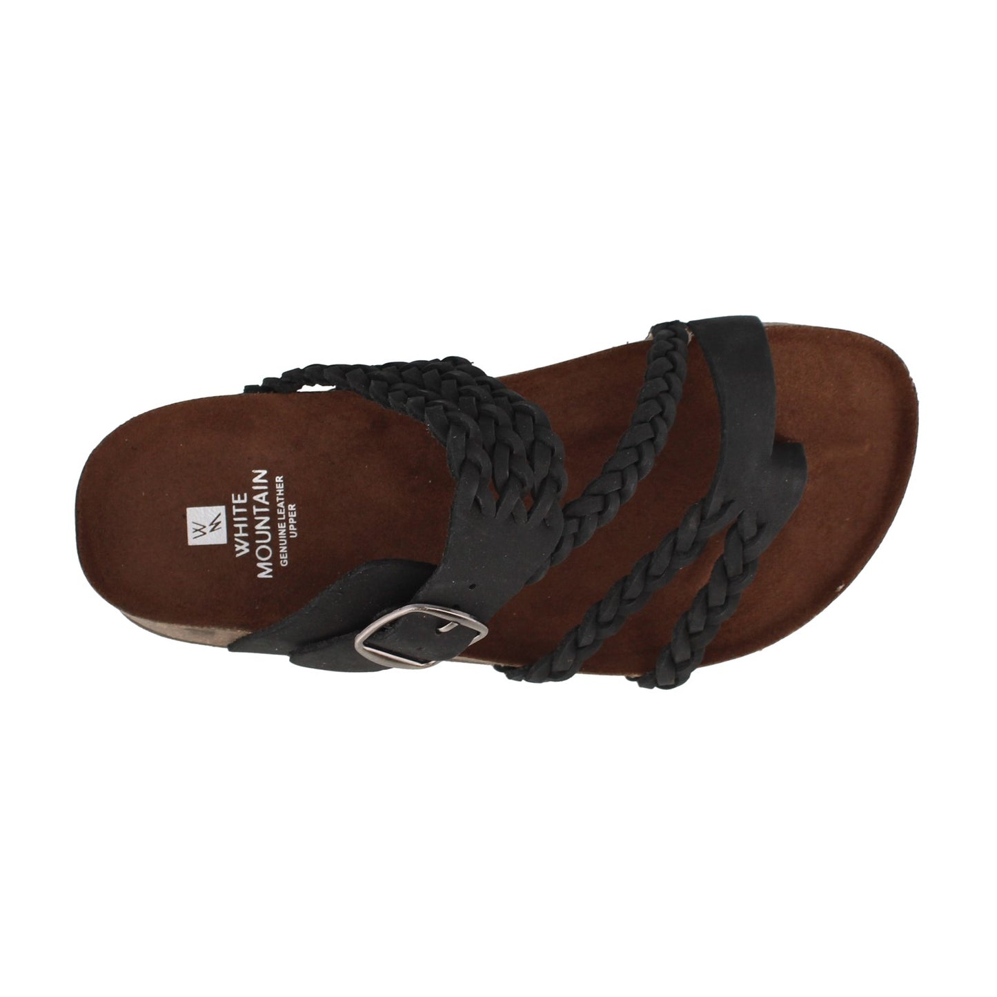 Peltz Shoes  Women's White Mountain Hayleigh Sandals BLACK W26784-BLACK