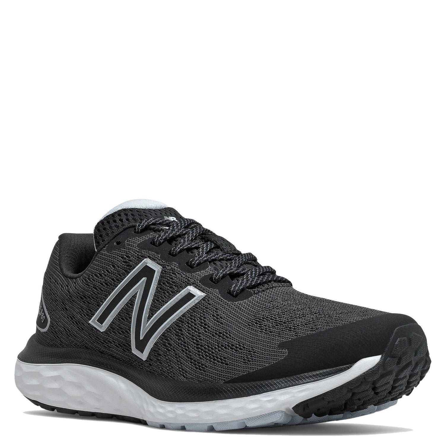 Peltz Shoes  Women's New Balance 680v7 Running Shoe BLACK / WHITE W680LK7
