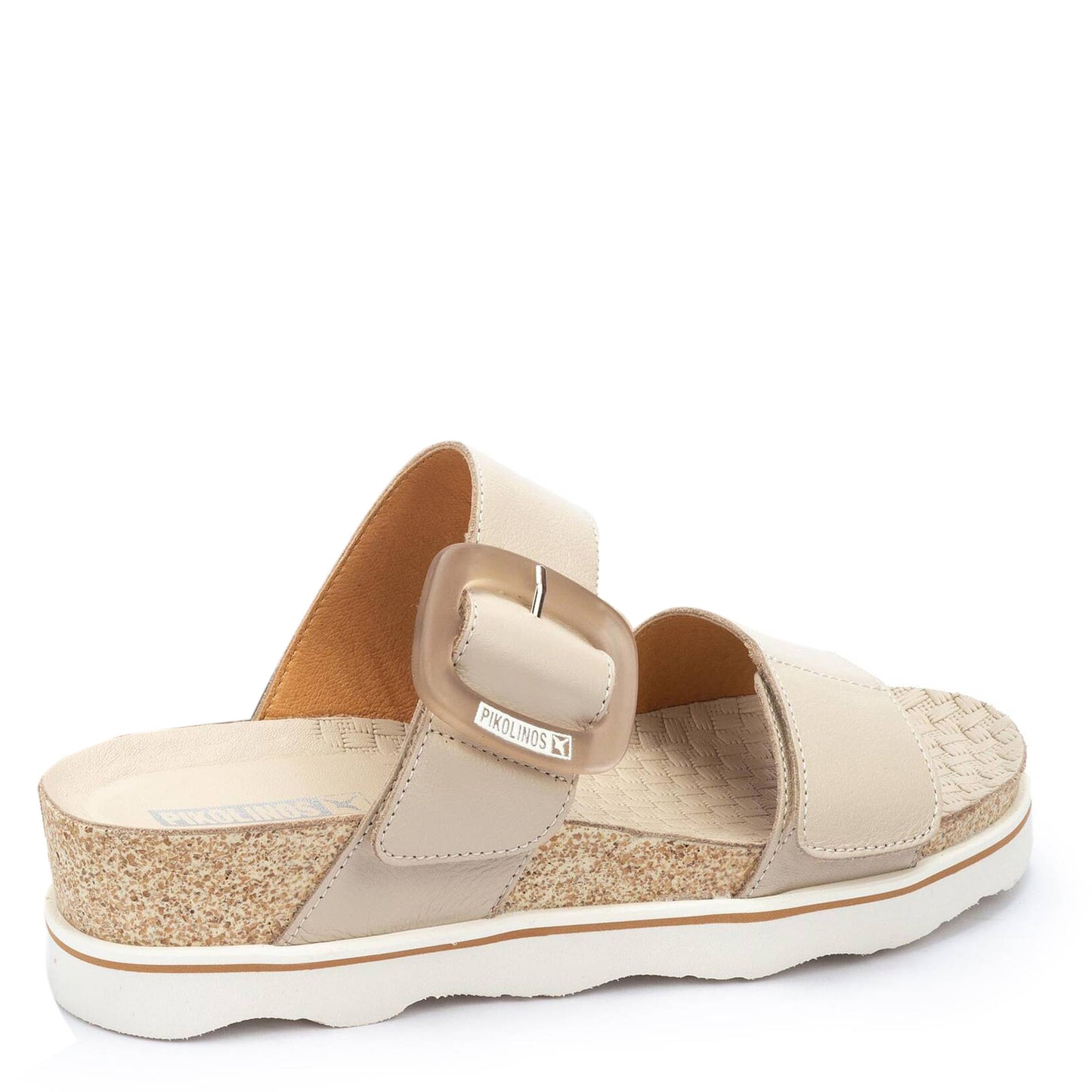 Peltz Shoes  Women's Pikolinos Menorca W6E-0596 Sandal WHITE W6E-0596-MARFIL