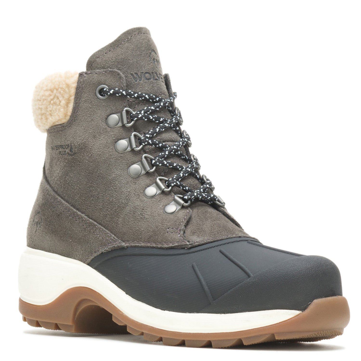 Peltz Shoes  Women's Wolverine Frost Insulated Boot GRAY SUEDE W880214