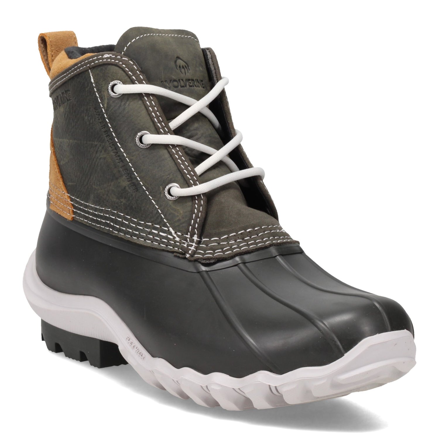 Peltz Shoes  Men's Wolverine Boots Torrent Waterproof Duck Boot GRANITE W880220