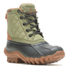 Peltz Shoes  Women's Wolverine Torrent Quilted Duck Boot GREEN W880379